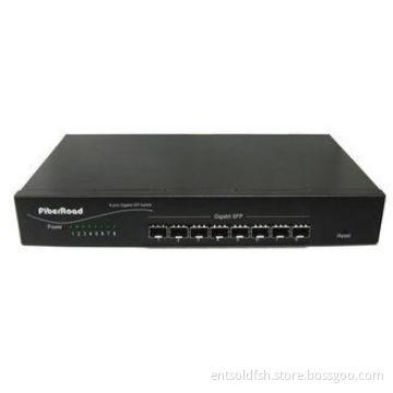 20G 1000M 8 Port SFP Fiber Optic Switches Flow Control Supp